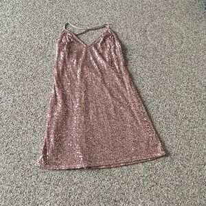 Victoria's Secret Rose Gold Sequin Slip